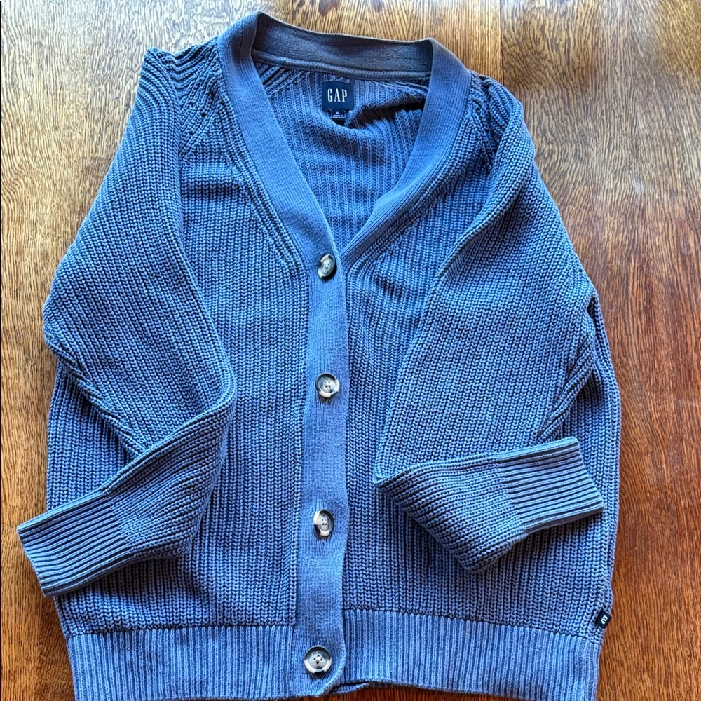 GAP Blue Button-Up Cardigan